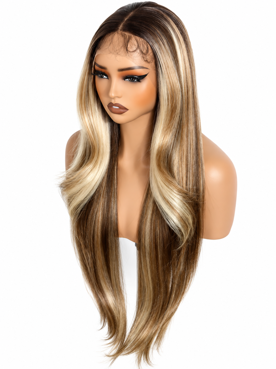 Miss Nhyira Honey Ash Blonde Balayage Wig - Glueless & HD Lace Frontal Wig
