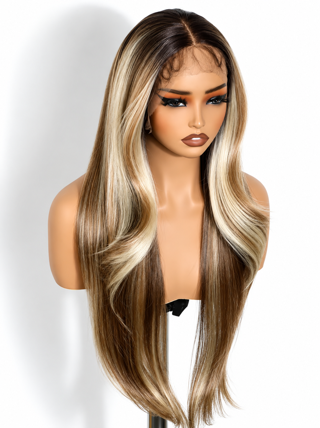 Miss Nhyira Honey Ash Blonde Balayage Wig - Glueless & HD Lace Frontal Wig
